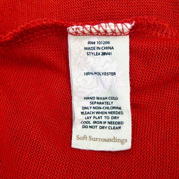 NEW! Soft Surroundings Cowl Neck Draped Sweater Zipper Shoulder Burnt Orange XS - Picture 6 of 7